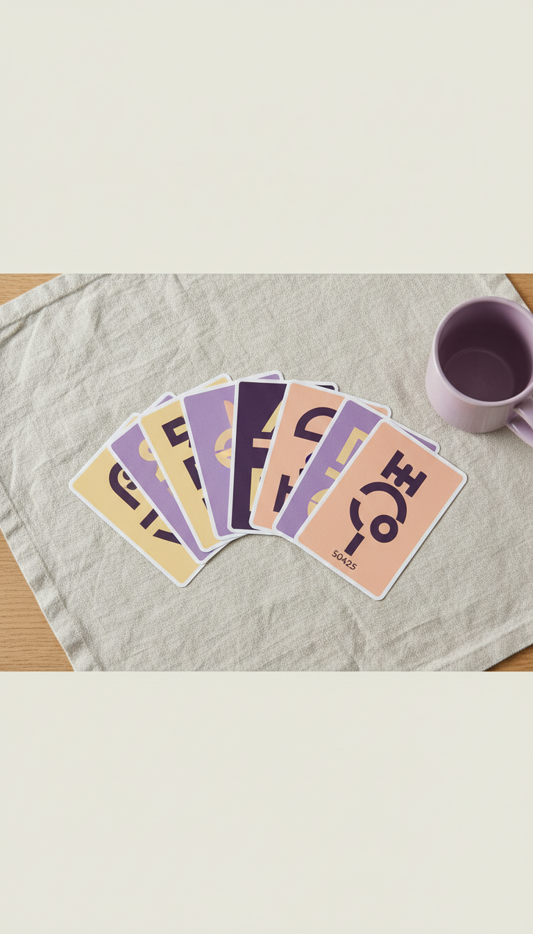 Prompt card selection spread for storytelling
