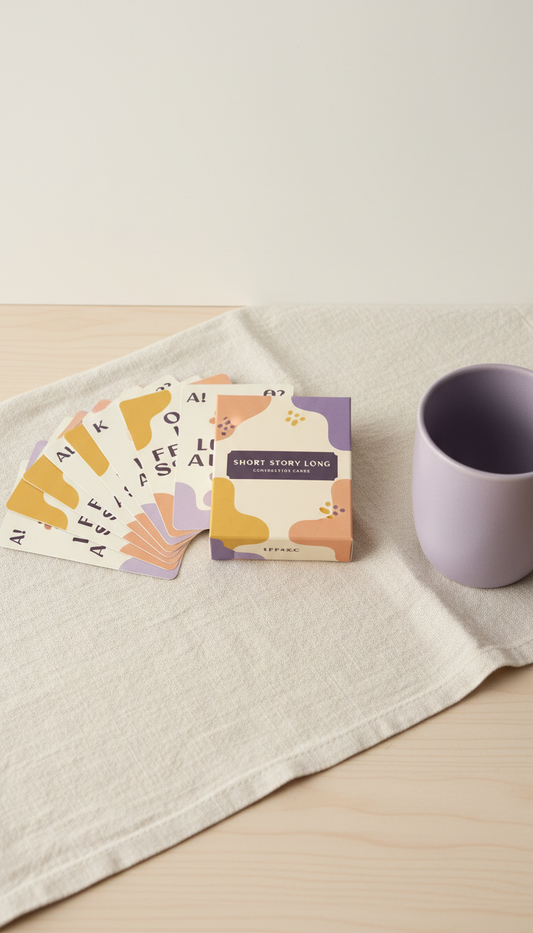 Conversation card deck with heavyweight cardstock